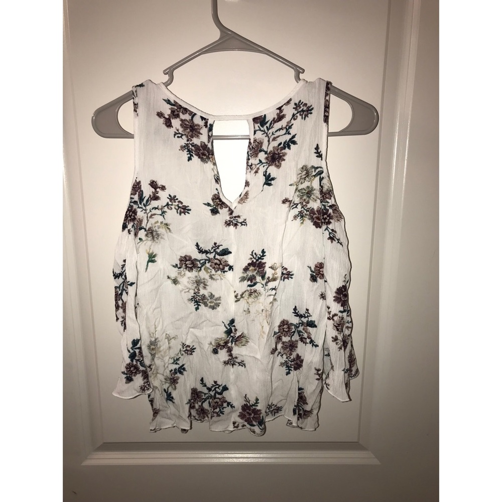 Floral off the shoulder shirt